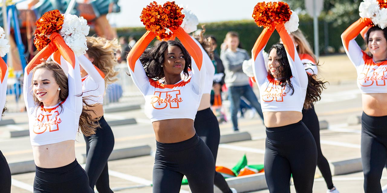 UTD Power Dancers performing at Homecoming