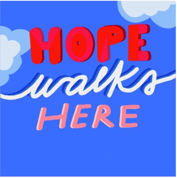 Hope Walks Here cloud and sky logo