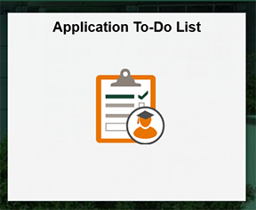 Screenshot of button that reads Application To-Do List