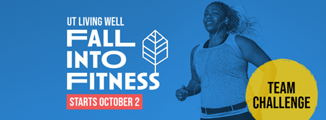 A person wearing headphones and wearing workout clothing running.